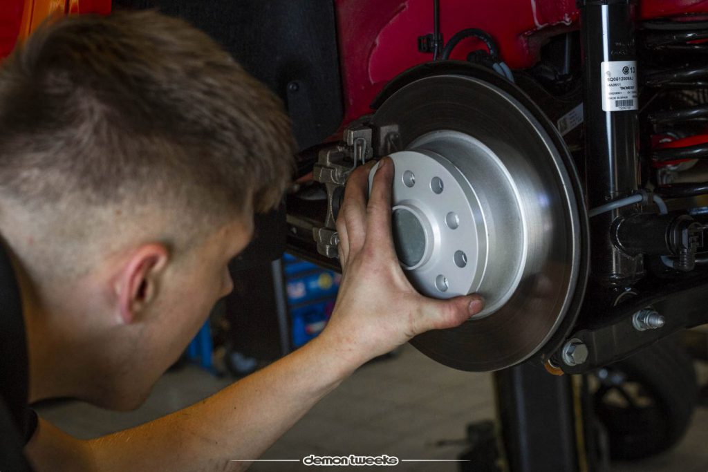 Eibach Wheel Spacers being fitted