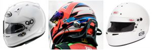 Motorsport helmets for track use