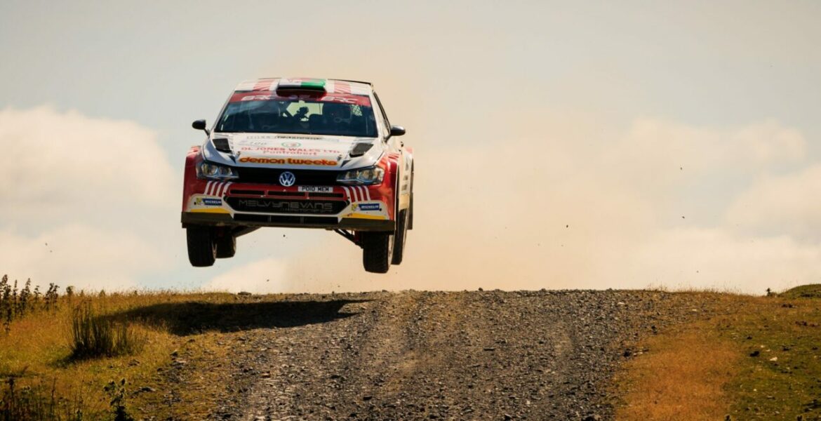 Osian Pryce celebrates 100th rally with victory
