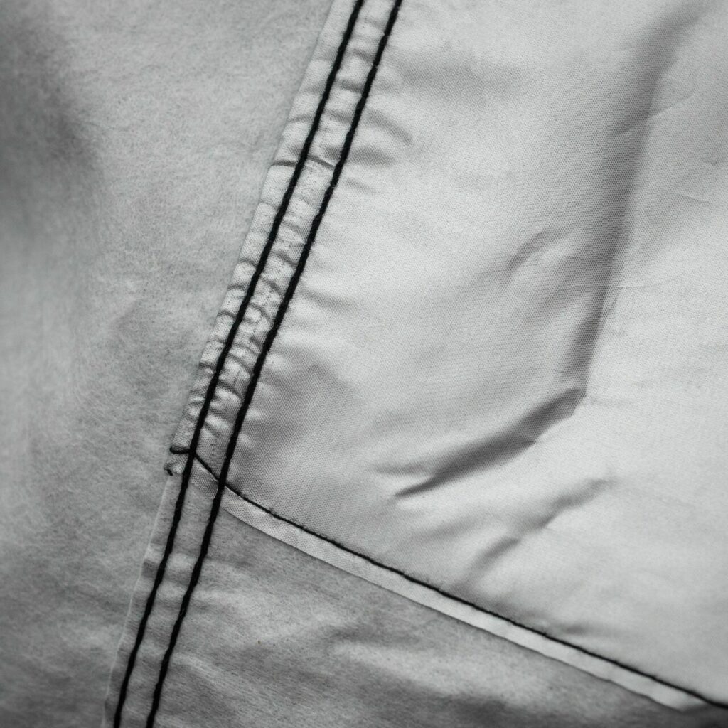 Double stitched, heat resistant lining