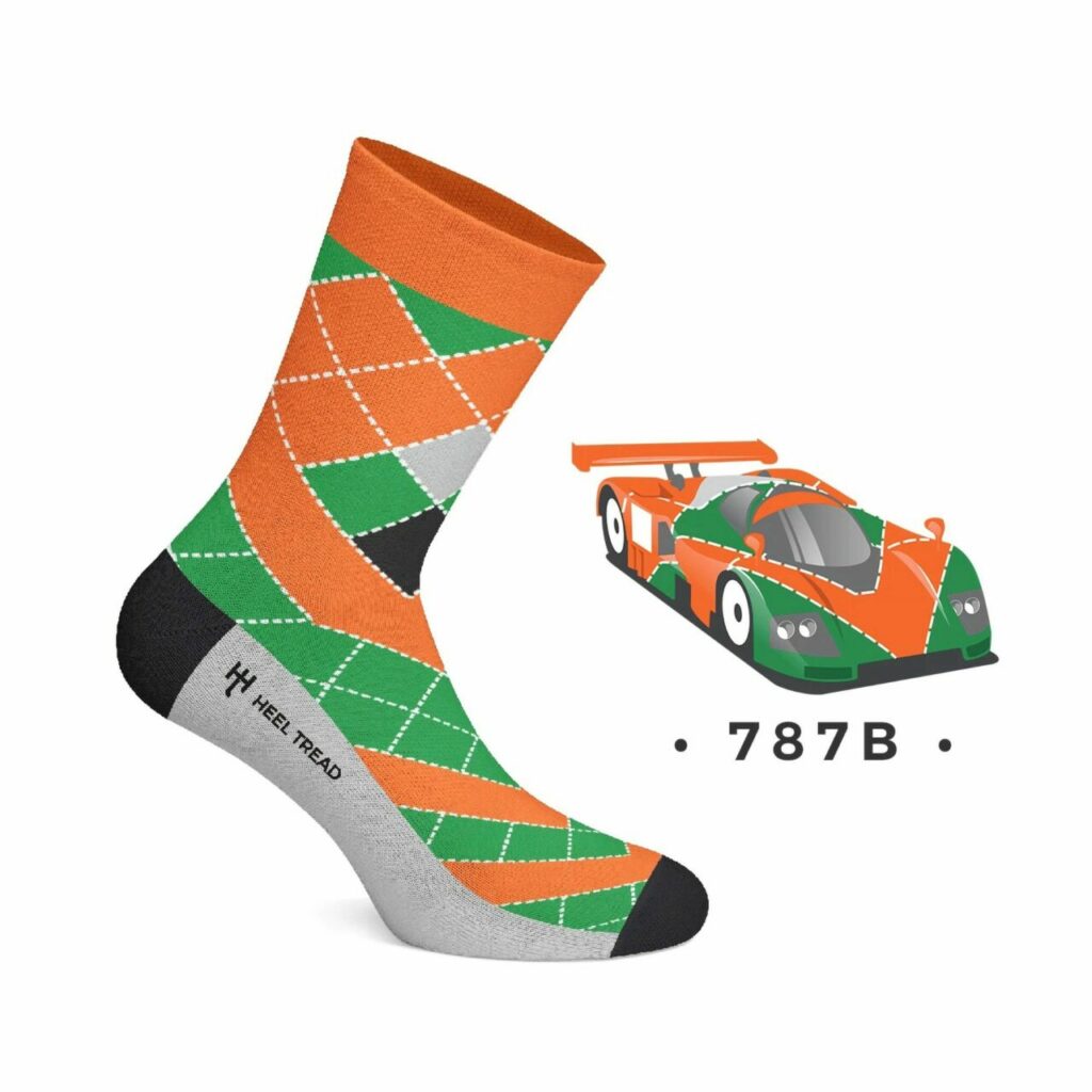 Heel Tread Automotive Icons Socks – Mazda 787B
