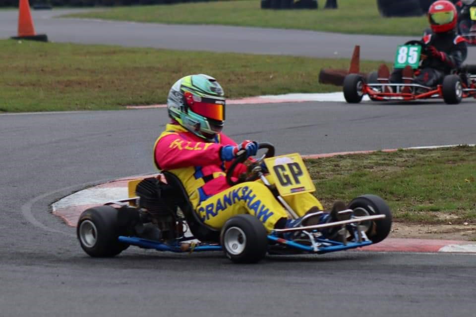 Holly in karting action