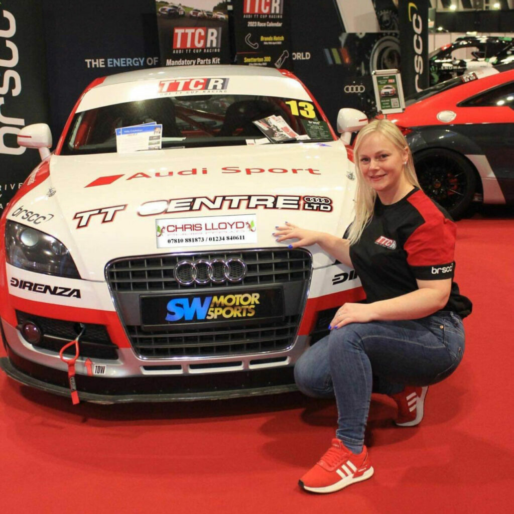 Holly Crankshaw with her Audi TT