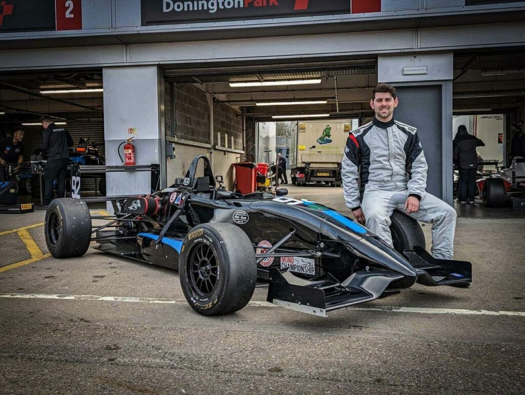 Andreas with his Van Diemen F4 car