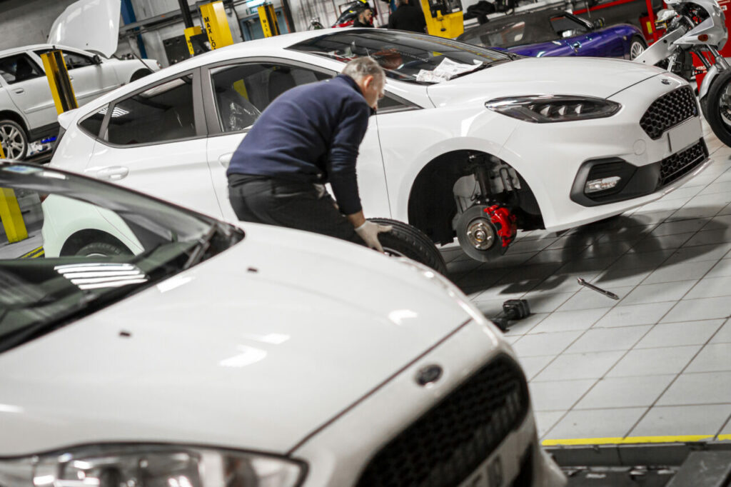 Replace the brakes for better stopping power on the Ford Fiesta ST180