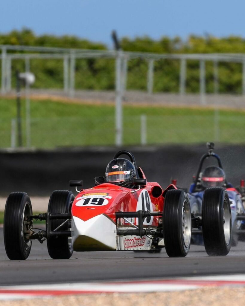 Emil Kostadinov in his Formula Vee car