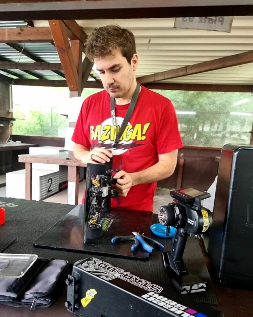 Emil Kostadinov busy at work on his RC Car