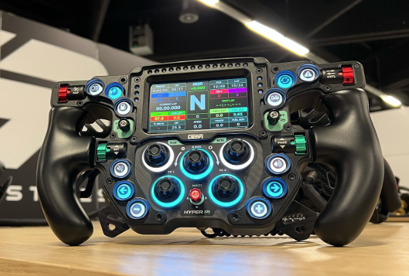 Sim racing steering wheel guide