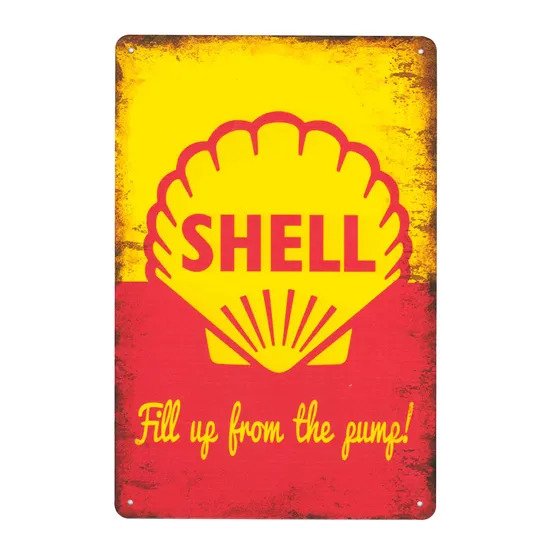 Demon Tweeks Vintage Metal Sign - Shell Oil
