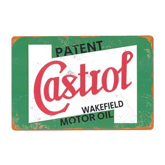 Demon Tweeks Vintage Metal Sign - Castrol Motor Oil