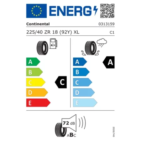 Continental SportContact 7 Tyre
Continental SportContact 7 Tyre EU Tyre Label