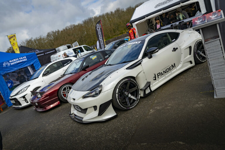 JDM cars outside the Demon Tweeks stand at JapFest 2023