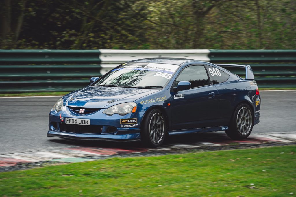 Honda on a corner of track