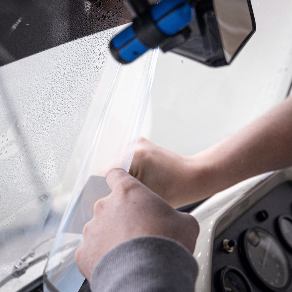 Pitking Clearview window film installation to eliminate window fogging