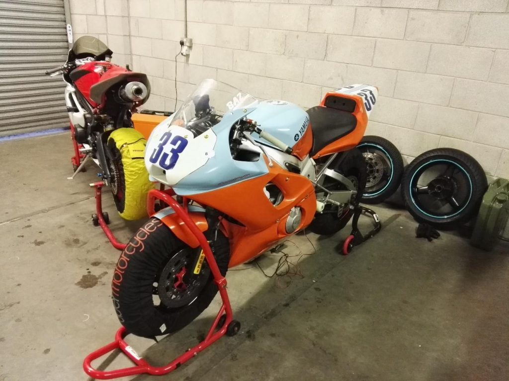 track bike in garage